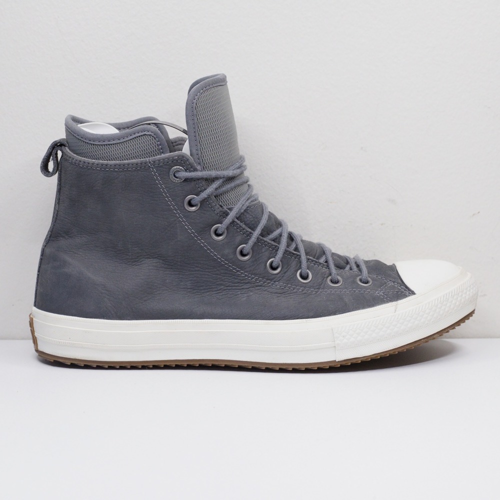 CONVERSE All Star Waterproof Nubuck Leather High Top Boot Sneakers Grey Sz 11.5